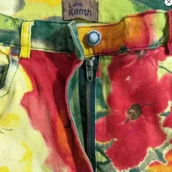 Vintage Léa Kanth Bright Floral Denim Ensemble (Rare) - Picture 4 of 15